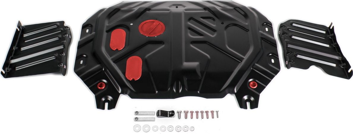 Защита АвтоБРОНЯ для картера и КПП Kia Soul II, II рестайлинг АКПП 2013-2017 2017-2019. Артикул 111.02845.1