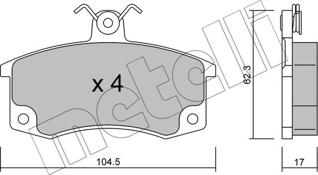 Тормозные колодки Metelli. Артикул 22-0062-0
