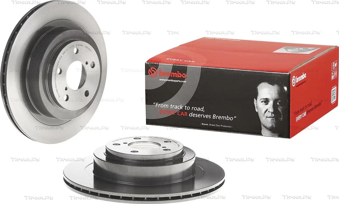Тормозной диск Brembo UV Coated задний для Subaru Impreza II 2000-2008. Артикул 09.B041.11