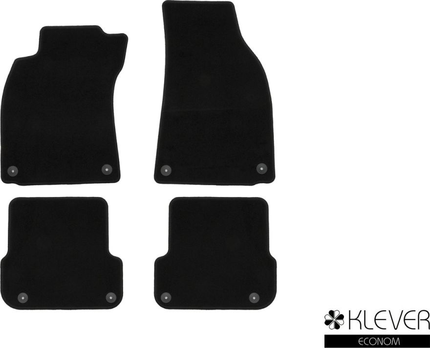 Коврики Klever Econom для салона Audi A6 C6 АКПП седан 2004-2011. Артикул KLEVER01040801200k