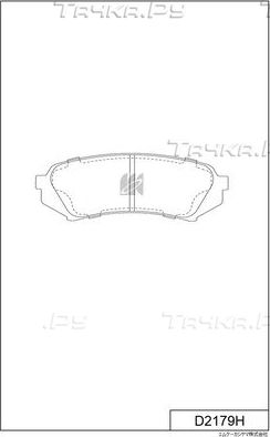Тормозные колодки MK Kashiyama задние для Lexus RX II 2003-2008. Артикул D2179H