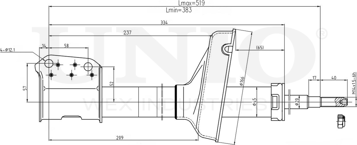 Амортизатор подвески (Unio). Артикул SAB-10618