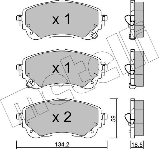 Тормозные колодки Metelli. Артикул 22-1234-0