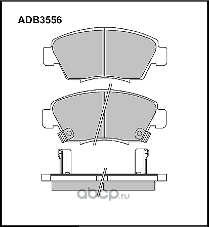 Колодки тормозные дисковые передние Allied Nippon HD ADB3556HD Япония 1/10 компл Allied Nippon. Артикул ADB3556HD