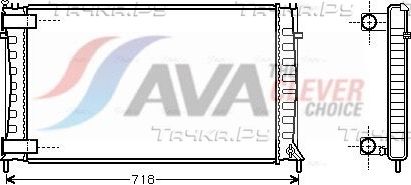 Радиатор охлаждения двигателя AVA. Артикул CN2144