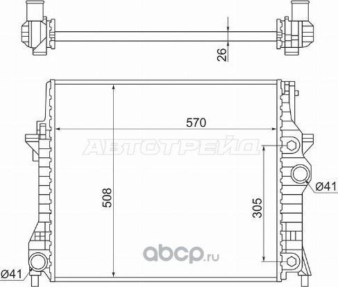 Радиатор JAGUAR S-Type,XJ (99-) охлаждения двигателя SAT SAT. Артикул JA0003