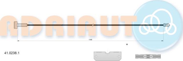Трос ручника (тросик ручного тормоза) Adriauto для Renault Trafic II 2001-2014. Артикул 41.0238.1