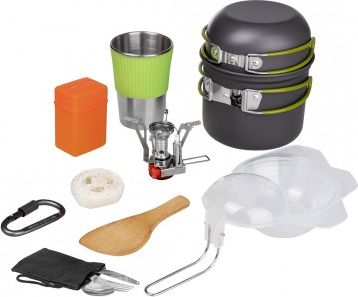 Набор посуды Helios 3-4 персоны, анодированный алюминий. Артикул CAMPSOR-309