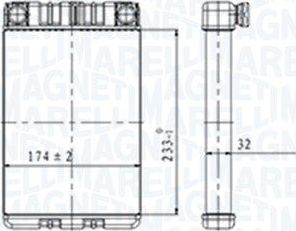 Радиатор отопителя (печки) Magneti Marelli. Артикул 350218428000