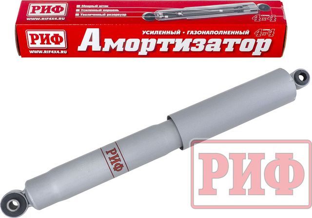 Амортизатор РИФ газовый задний для Nissan Navara D40 2004-2015. Лифт 50 мм. Артикул SAG243
