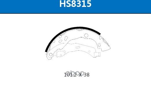 Колодки тормозные RENAULT LOGAN/SANDERO 02- задн. бараб (HSB). Артикул HS8315