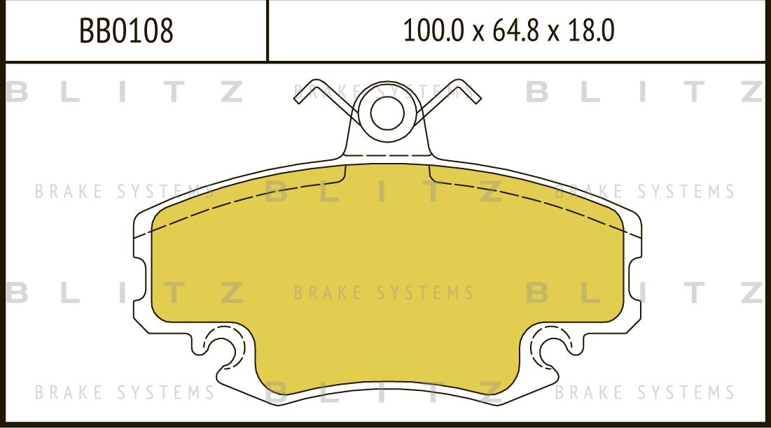 Колодки тормозные RENAULT LOGAN/THALIA 01- перед. (Blitz) Blitz. Артикул BB0108