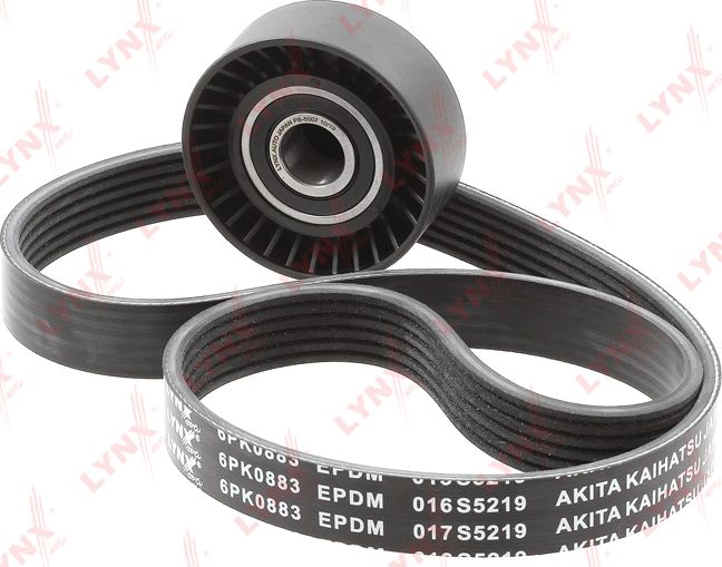 Приводной ремень поликлиновой с роликами (комплект) LYNXauto. Артикул PK-5031
