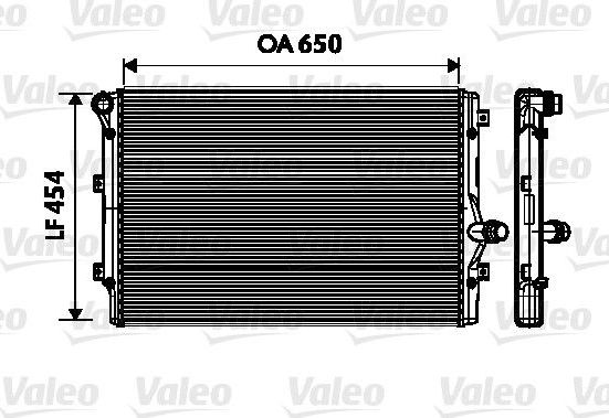 Радиатор охлаждения двигателя Valeo для Volkswagen Touran II 2010-2015. Артикул 734333