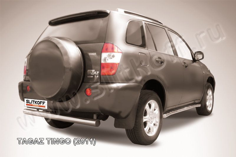 Защита Slitkoff заднего бампера d76 для ТагАЗ Vortex Tingo 2011-2026. Артикул TIN008