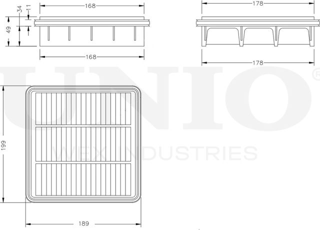 Фильтр воздушный (Unio). Артикул FLT-10065