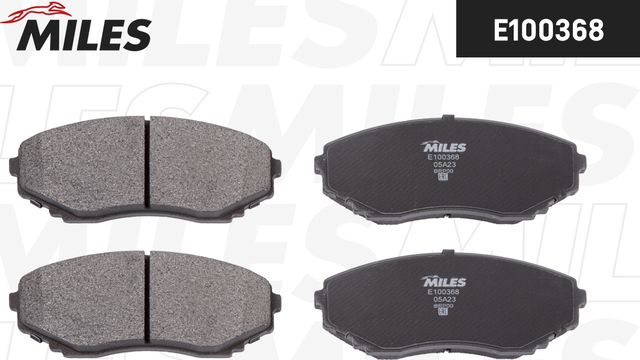 Тормозные колодки Miles (Semi-Metallic) передние для Mazda MPV I (LV) 1989-1999. Артикул E100368
