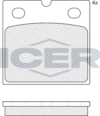 Тормозные колодки Icer. Артикул 182361