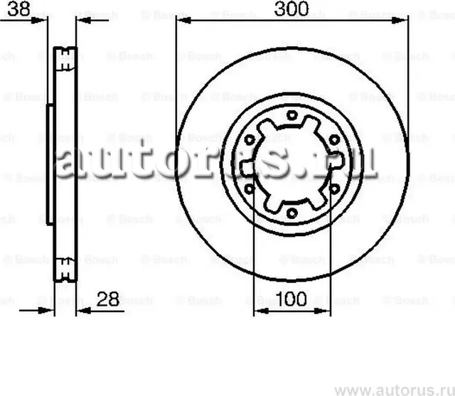 ДИСК ТОРМОЗНОЙ ПЕРЕДНИЙ (Bosch). Артикул 0986479031