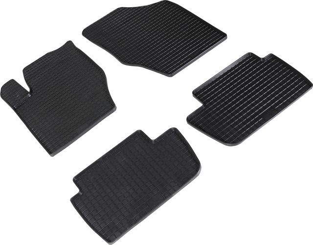 Коврики резиновые Seintex с узором сетка для салона Citroen С4 II седан 2010-2026. Артикул 00211