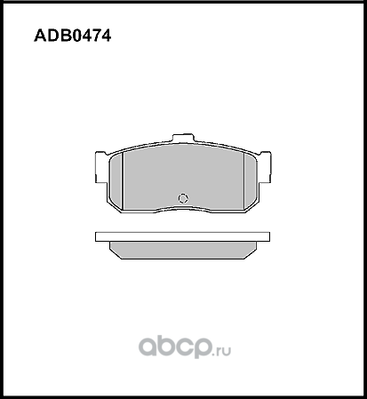 Колодки тормозные дисковые | зад | (Allied Nippon). Артикул ADB0474