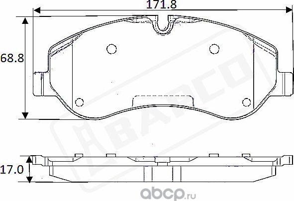 Колодки тормозные дисковые пер. FORD TOURNEO CUSTOM Bus 15-, TOURNEO C (Bapco). Артикул BP0451