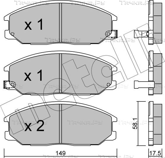 Тормозные колодки Metelli передние для SsangYong Actyon II 2012-2026. Артикул 22-0632-0