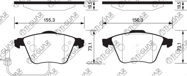 Тормозные колодки (TI-Guar). Артикул TG1659