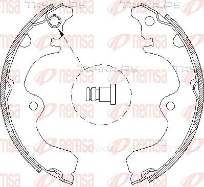Тормозные колодки Remsa задние для Toyota Tercel I (L10) 1979-1988. Артикул 4334.01