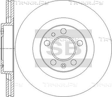 Тормозной диск Sangsin Hi-Q передний для Volkswagen Golf IV 1997-2006. Артикул SD5403