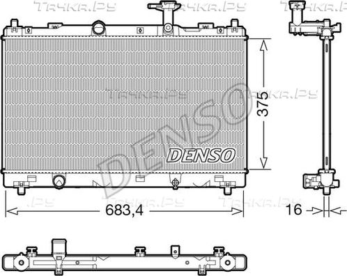 Радиатор охлаждения двигателя Denso. Артикул DRM47038