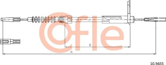 Трос ручника (тросик ручного тормоза) Cofle задний левый для Mercedes-Benz S-Класс IV (W220) 1998-2006. Артикул 92.10.9455