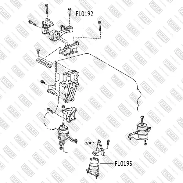 Опора двигателя TOYOTA CAMRY 11- передн. (Fixar). Артикул FL0193