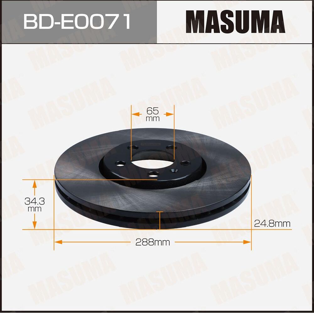 Тормозной диск Masuma. Артикул BD-E0071