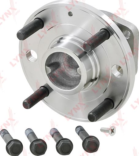 Ступица колеса с интегрированным подшипником (в сборе) LYNXauto задняя для Chevrolet Lacetti 2003-2013. Артикул WH-1166