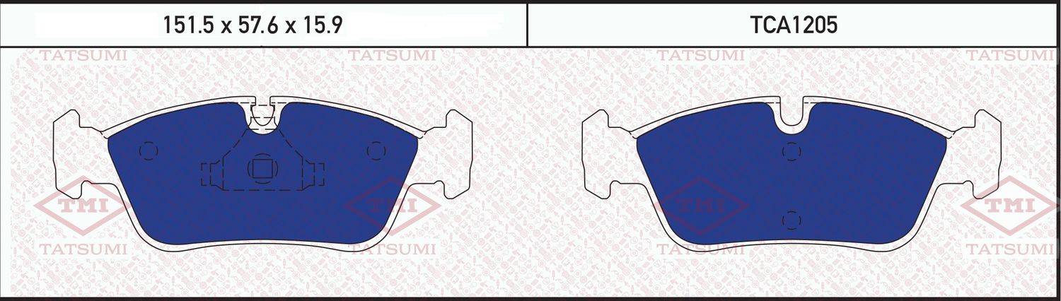 Колодки тормозные BMW 3 (E36) 92- перед. (Tatsumi). Артикул TCA1205