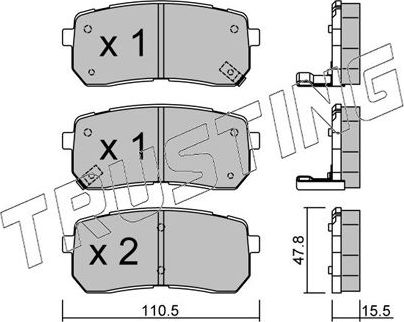 Тормозные колодки Trusting. Артикул 802.0