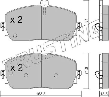 Тормозные колодки Trusting. Артикул 1194.0