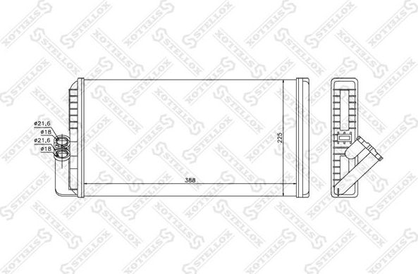 Радиатор отопителя (печки) Stellox для Mercedes-Benz Actros MP2 2003-2008. Артикул 10-35234-SX