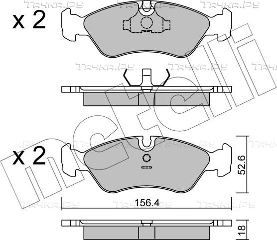 Тормозные колодки Metelli передние для Opel Omega A 1988-1994. Артикул 22-0117-0