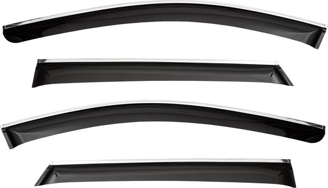 Дефлекторы Chromex для окон (c хром. молдингом) (накладной) (4 шт.) Hyundai Tucson IV 2020-2026. Артикул CHROMEX.63047