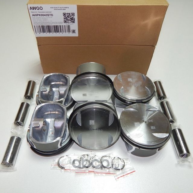 поршни комплект с кольцами на 6ц M272,M273 3,5/4,7 d92,90 1,5-1,75-2,5 STD (Awgo) Awgo. Артикул AWPK0043STD