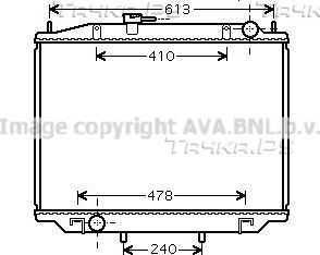 Радиатор охлаждения двигателя AVA. Артикул DN2300