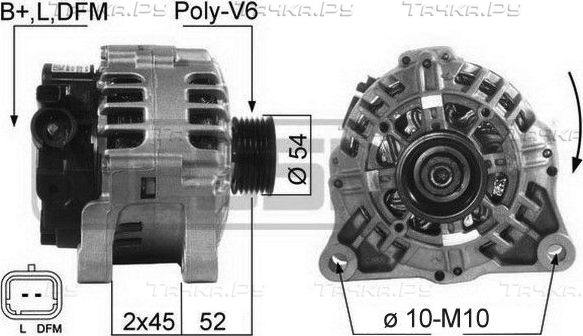 Генератор Era OEM для Citroen C4 Picasso I 2007-2013. Артикул 210347