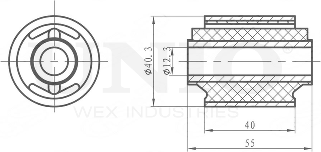 Сайлентблок рычага подвески (Unio). Артикул RMP-20451
