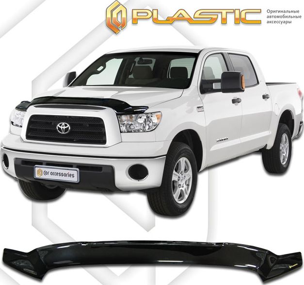 Дефлектор СА Пластик для капота (Classic черный) для Toyota Tundra Crew Max 2007-2013. Артикул 2010010110857