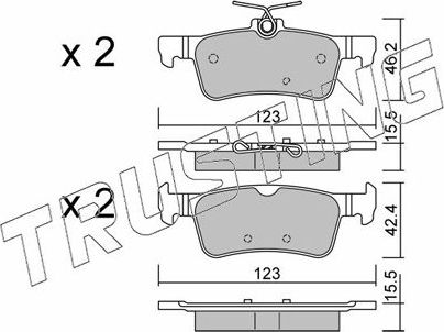 Тормозные колодки Trusting. Артикул 1066.0