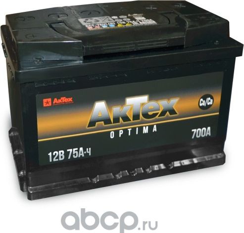 Аккумулятор АКТЕХ OPTIMA 75 А/ч EN 580 А ПП(размер 278-175-190) (Aktex). Артикул ATOPT753L