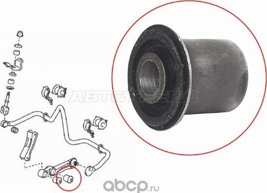 Сайлентблок задней левой тяги стабилизатора внутр (SAT). Артикул ST4884960050