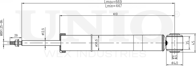 Амортизатор подвески (Unio). Артикул SAB-10591